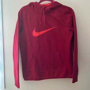 red women’s Nike Dri-fit pullover hoodie